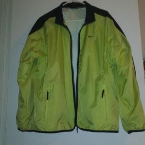 Nike neon green/black wind breaker jacket
